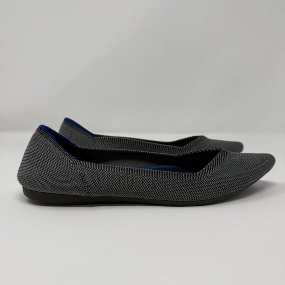 Rothy's The Point Flats Shoes Women 8 Cloud Grey Classic Comfortable Lightweight - Picture 8 of 10